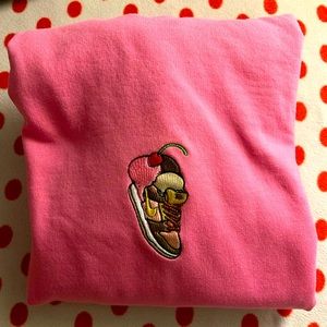 Custom embroidered hoodie/ sizes varie